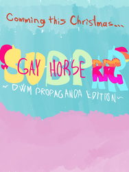 Size: 600x800 | Tagged: source needed, useless source url, safe, fluttershy, rainbow dash, super lesbian horse rpg, g4, barely pony related, down with molestia, drama, female, game, gay, lesbian, logo, male, misspelling, parody, poster, propaganda, shipping