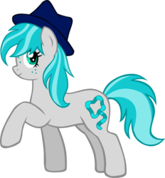 Size: 1315x1418 | Tagged: safe, artist:ludiculouspegasus, oc, oc only, pony, female, freckles, hat, mare, simple background, solo, transparent background, vector