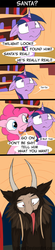 Size: 800x3660 | Tagged: safe, artist:loceri, pinkie pie, twilight sparkle, alicorn, pony, g4, comic, dialogue, female, krampus, mare, slice of life, twilight sparkle (alicorn)