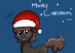 Size: 1400x1000 | Tagged: safe, artist:spenws, oc, oc only, christmas, doodle, hat, simple background, solo