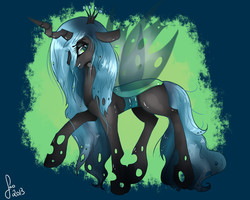 Size: 1280x1024 | Tagged: safe, artist:saoiirse, queen chrysalis, changeling, changeling queen, g4, female, solo