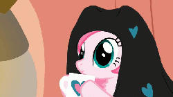 Size: 640x360 | Tagged: safe, artist:mixermike622, oc, oc only, oc:fluffle puff, g4, animated, behaving like a cat, cup, cute, fluffle puffing, flufflebetes, lapping, ocbetes, solo