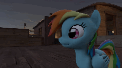 Size: 854x480 | Tagged: safe, rainbow dash, g4, 3d, animated, faic, female, pain train, solo, source filmmaker, team fortress 2, that x is a bloody pain train ded, wat