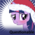 Size: 250x250 | Tagged: safe, twilight sparkle, pony, unicorn, derpibooru, g4, season 2, secret of my excess, blushing, christmas, female, hat, meta, meta:questionable, official spoiler image, santa hat, solo, spoilered image joke, unicorn twilight