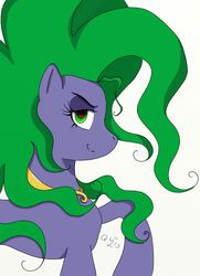 Size: 708x977 | Tagged: safe, artist:queen-ystella, mane-iac, g4, power ponies (episode), season 4, female, solo