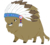 Size: 1635x1466 | Tagged: safe, artist:starryoak, chief thunderhooves, bison, buffalo, g4, chieftess rumbleclefts, headdress, rule 63, simple background, solo, transparent background, vector