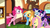 Size: 1050x590 | Tagged: safe, screencap, applejack, fluttershy, pinkie pie, rainbow dash, rarity, twilight sparkle, earth pony, pony, unicorn, g4, mmmystery on the friendship express, my little pony: friendship is magic, chocolate moose, female, mane six, mare, sir pony ponee (character), unicorn twilight