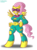 Size: 4400x6000 | Tagged: safe, artist:scobionicle99, fluttershy, saddle rager, anthro, g4, power ponies (episode), abs, absurd resolution, female, flutterhulk, power ponies, solo