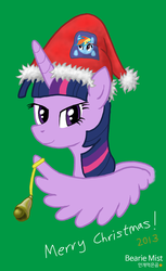 Size: 1280x2091 | Tagged: safe, artist:beariemist, twilight sparkle, alicorn, pony, g4, bell, female, hat, mare, solo, twilight sparkle (alicorn)