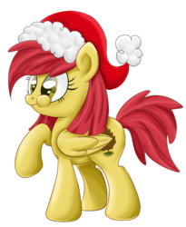 Size: 749x913 | Tagged: safe, artist:autumn-dreamscape, oc, oc only, oc:peppy pines, hat, santa hat, solo