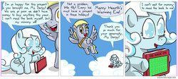 Size: 850x381 | Tagged: safe, artist:fadri, derpy hooves, oc, oc:snowdrop, pegasus, pony, comic:and that's how equestria was made, g4, blind joke, comic, crying, female, magic eye, mare, that's just cruel, this will end in tears, we are going to hell