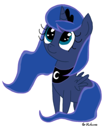 Size: 632x759 | Tagged: safe, artist:yukino, princess luna, g4, female, simple background, solo