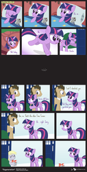 Size: 760x1500 | Tagged: safe, artist:dm29, derpy hooves, doctor whooves, smarty pants, time turner, twilight sparkle, alicorn, pony, g4, comic, doctor who, female, mare, present, sonic screwdriver, tardis, the doctor, twilight sparkle (alicorn)