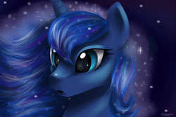 Size: 3000x2000 | Tagged: safe, artist:sirskipper, princess luna, g4, female, portrait, reflection, snow, snowfall, snowflake, solo