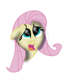 Size: 493x563 | Tagged: artist needed, safe, fluttershy, g4, cute, female, portrait, shading, simple background, solo