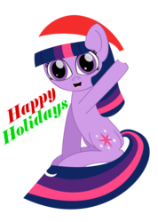 Size: 2133x3000 | Tagged: safe, artist:intet22, twilight sparkle, g4, christmas, female, hat, santa hat, solo