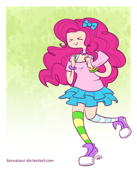 Size: 797x1000 | Tagged: safe, artist:kennasaur, pinkie pie, human, g4, converse, female, humanized, light skin, shoes, solo