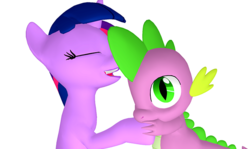 Size: 640x382 | Tagged: safe, spike, twilight sparkle, dragon, pony, g4, 3d, female, gmod, hoof fetish, hoof licking, hoof sucking, male, mare, remake, ship:twispike, shipping, straight, sucking, xd