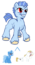 Size: 536x982 | Tagged: safe, artist:desert-sage, bulk biceps, trixie, oc, g4, crack shipping, offspring, parent:bulk biceps, parent:trixie