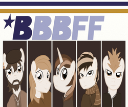 Size: 736x615 | Tagged: safe, artist:grendeleev, shining armor, oc, friendship is witchcraft, g4, bbbff, ben ji-hoon, ben lancer, ben tenderheart, foaly matripony, francis danger, francis sparkle, nsync