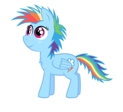 Size: 989x897 | Tagged: safe, rainbow dash, g4, .svg available, chest fluff, female, freckles, ruffled, simple background, solo, transparent background, vector
