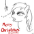 Size: 519x517 | Tagged: safe, artist:rainbow-dosh, derpy hooves, pegasus, pony, g4, christmas, female, mare, mistletoe, solo