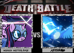 Size: 1008x720 | Tagged: safe, twilight sparkle, alicorn, articuno, pony, g4, my little pony: friendship is magic, power ponies (episode), death battle, exploitable meme, female, ice, ice beam, mare, masked matter-horn costume, meme, pokémon, power ponies, twilight sparkle (alicorn)