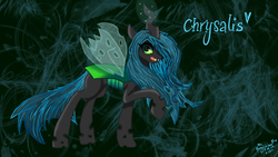 Size: 1920x1080 | Tagged: safe, artist:mrs-ponylicious, queen chrysalis, changeling, changeling queen, g4, female, solo