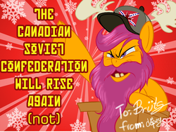 Size: 600x450 | Tagged: safe, scootaloo, g4, ambiguous gender, canada, communism, confederate, fake cyrillic, solo, wat