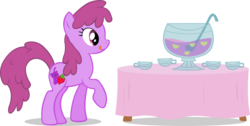 Size: 1257x635 | Tagged: safe, artist:doctor-g, berry punch, berryshine, g4, female, punch bowl, simple background, solo, tongue out, transparent background, vector