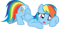 Size: 12106x6000 | Tagged: safe, artist:givralix, rainbow dash, pegasus, pony, bats!, g4, absurd resolution, backwards cutie mark, cider, cider dash, crying, cute, dashabetes, female, mare, oh no, sad, sadness, simple background, solo, transparent background, vector