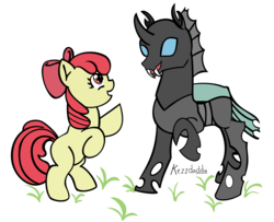 Size: 20107x16327 | Tagged: safe, artist:theauzziebrony, apple bloom, changeling, g4, absurd resolution