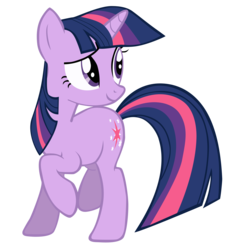 Size: 2400x2400 | Tagged: safe, artist:ancientkale, twilight sparkle, pony, unicorn, g4, female, looking back, mare, raised hoof, simple background, solo, transparent background, vector