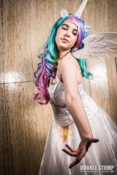 Size: 683x1024 | Tagged: safe, artist:lochlan o'neil, princess celestia, human, g4, clothes, cosplay, dress, irl, irl human, photo, solo