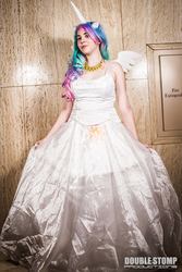 Size: 683x1024 | Tagged: safe, artist:lochlan o'neil, princess celestia, human, g4, clothes, cosplay, dress, irl, irl human, photo, solo