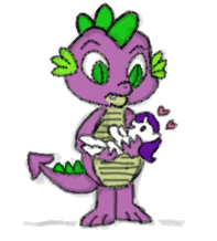 Size: 197x218 | Tagged: safe, artist:jryvn, rarity, spike, pony, g4, age regression, babity, baby, baby pony, female, heart, male, micro, ship:sparity, shipping, straight, tiny