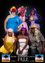 Size: 600x840 | Tagged: safe, applejack, fluttershy, pinkie pie, rainbow dash, rarity, twilight sparkle, human, g4, anime weekend atlanta, cosplay, irl, irl human, mane six, photo