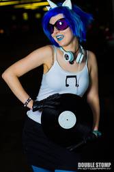 Size: 683x1024 | Tagged: safe, artist:amandafinley, dj pon-3, vinyl scratch, human, g4, cosplay, irl, irl human, photo, solo