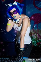 Size: 683x1024 | Tagged: safe, artist:amandafinley, dj pon-3, vinyl scratch, human, g4, cosplay, irl, irl human, photo, solo