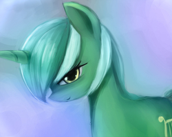 Size: 1000x800 | Tagged: safe, artist:fajeh, lyra heartstrings, pony, unicorn, g4, bedroom eyes, female, lidded eyes, looking at you, simple background, smiling, solo