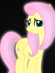 Size: 1024x1351 | Tagged: safe, artist:iflysna94, fluttershy, g4, female, grin, simple background, solo