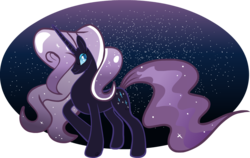 Size: 1117x706 | Tagged: safe, artist:constipatedsamurai, nightmare rarity, g4, female, solo, stars