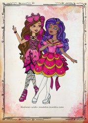 Size: 670x941 | Tagged: safe, artist:whiteheather, rarity, human, g4, briar beauty, clothes, crossover, dress, ever after high, gala dress, humanized
