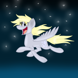 Size: 2000x2000 | Tagged: safe, artist:lekrazytacos, derpy hooves, pegasus, pony, g4, female, happy, mare, solo