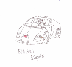 Size: 445x412 | Tagged: artist needed, safe, bon bon, sweetie drops, g4, bugatti, bugatti veyron, car, french, vehicle