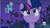 Size: 641x357 | Tagged: safe, screencap, rainbow dash, twilight sparkle, alicorn, pony, bats!, g4, my little pony: friendship is magic, confident, hub logo, hubble, night, smiling, the hub, tree, twilight sparkle (alicorn)