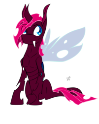 Size: 3543x4400 | Tagged: safe, artist:php37, pinkie pie, changeling, g4, bubble berry, changelingified, high res, pink changeling, pinkling, rule 63, solo