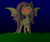 Size: 1024x868 | Tagged: safe, artist:mechashockwave, fluttershy, bat pony, pony, bats!, g4, my little pony: friendship is magic, female, flutterbat, glowing eyes, night, race swap, solo