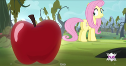 Size: 1150x607 | Tagged: safe, screencap, fluttershy, bats!, g4, female, meme, solo, youtube caption