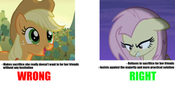 Size: 2000x1000 | Tagged: safe, applejack, fluttershy, bats!, g4, meta, text